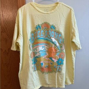 Billabong Pastel Yellow Graphic oversized Tee